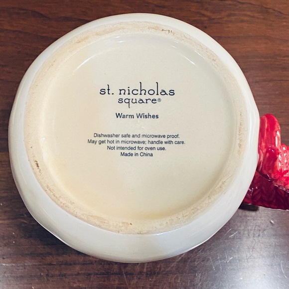 🎄🌟HO🌟NWOT Warm Wishes Snowman Novelty Ceramic Coffee Mug w/ Removable Hat Lid - Picture 7 of 8